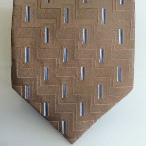 MEETING STREET BEIGE/BLUE/WHITE SILK TIE-EUC‎